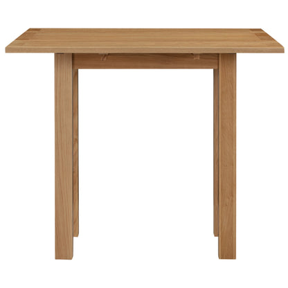 Braemar 4 Seater Square Drop Leaf Dining Table Oak up end view