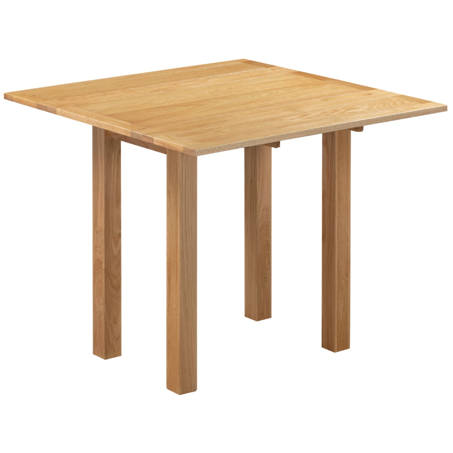 Braemar 4 Seater Square Drop Leaf Dining Table Oak up