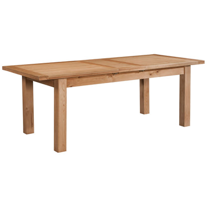 Braemar 6-8 Seater Large Extending Dining Table Oak extended