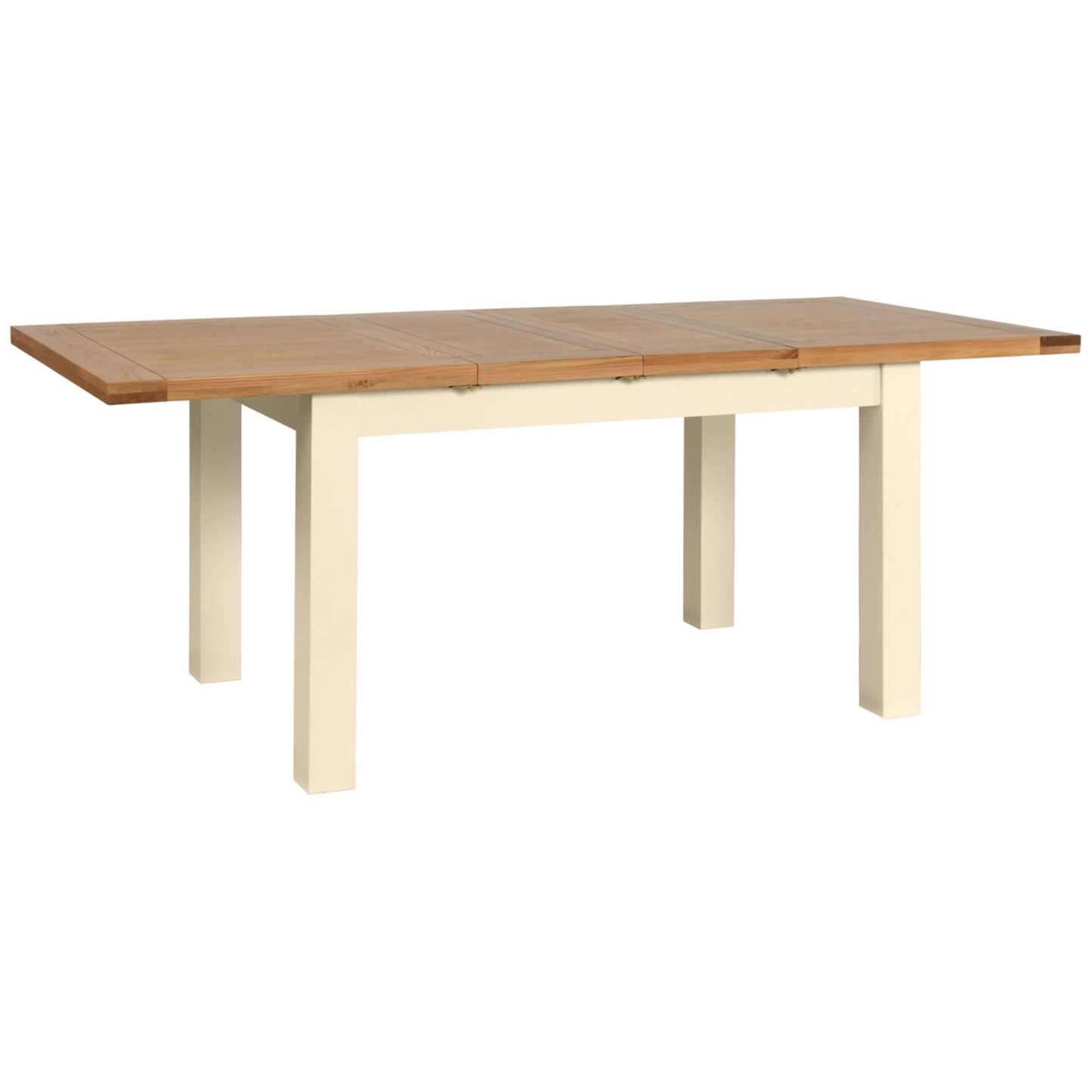 Braemar Painted 4-6 Seater Medium Extending Dining Table Oak extended