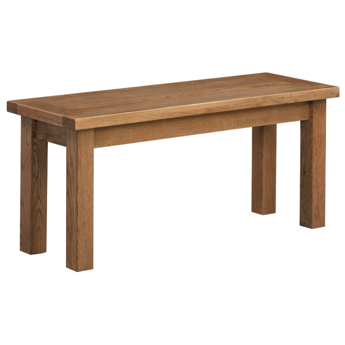 Braemar Rustic 104cm Medium Dining Bench Oak