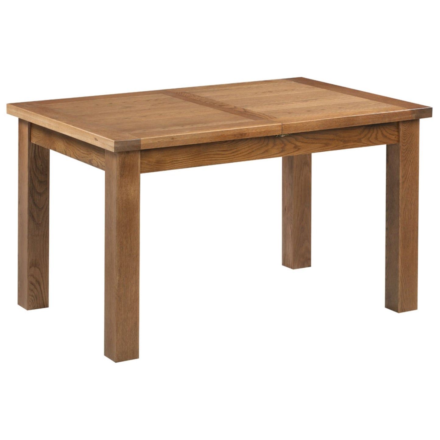 Braemar Rustic 4-6 Seater Medium Extending Dining Table Oak closed