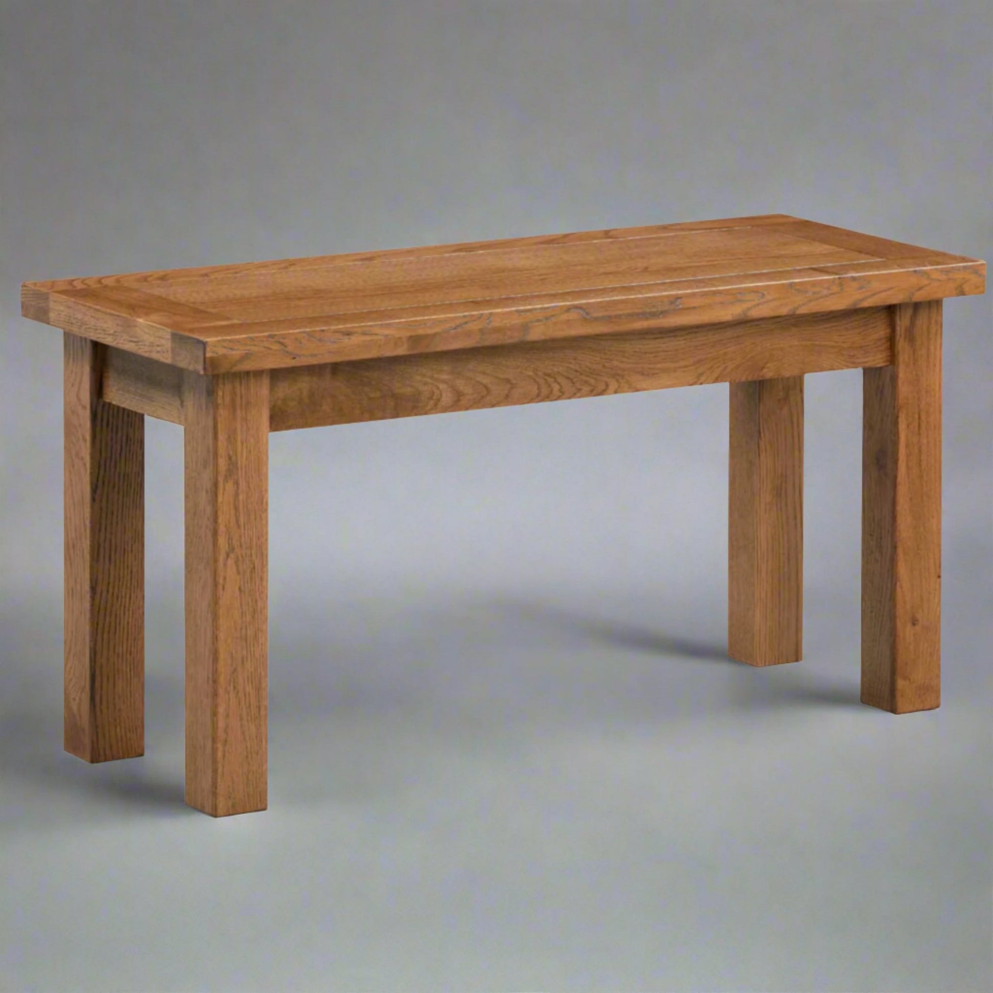 Braemar Rustic 90cm Small Dining Bench Oak in studio