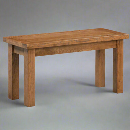 Braemar Rustic 90cm Small Dining Bench Oak in studio