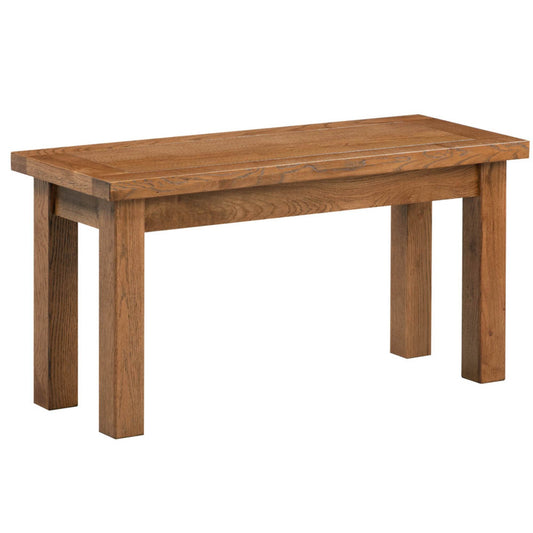 Braemar Rustic 90cm Small Dining Bench Oak