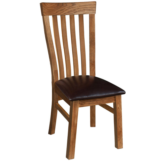 Braemar Rustic Waterfall Dining Chair Ash