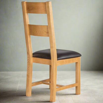 Braemar Ladder Back Dining Chair Ash back