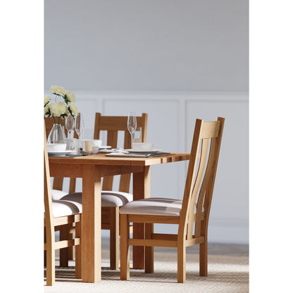 Braemar River Dining Chair Ash Beige Fabric in dining space