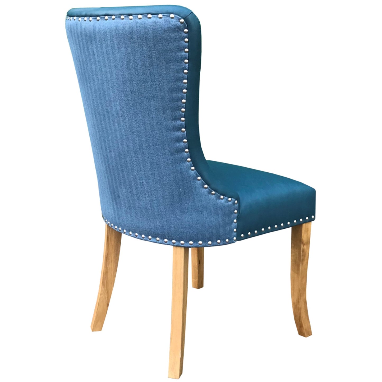 Crathie Dining Chair Oak Blue back