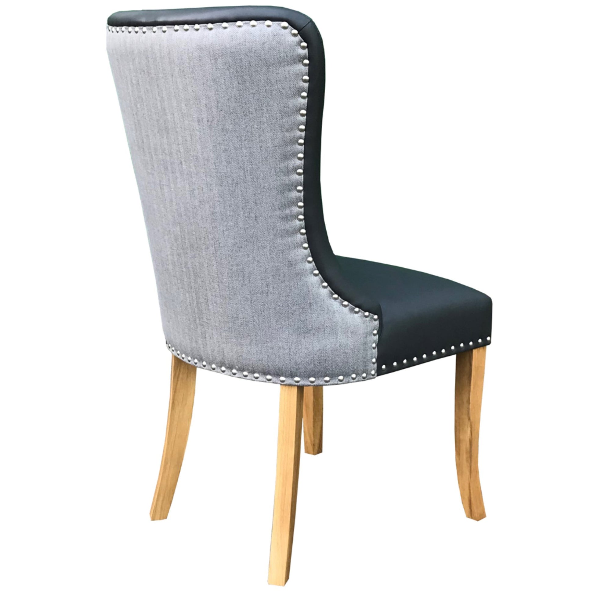 Crathie Dining Chair Oak Grey back