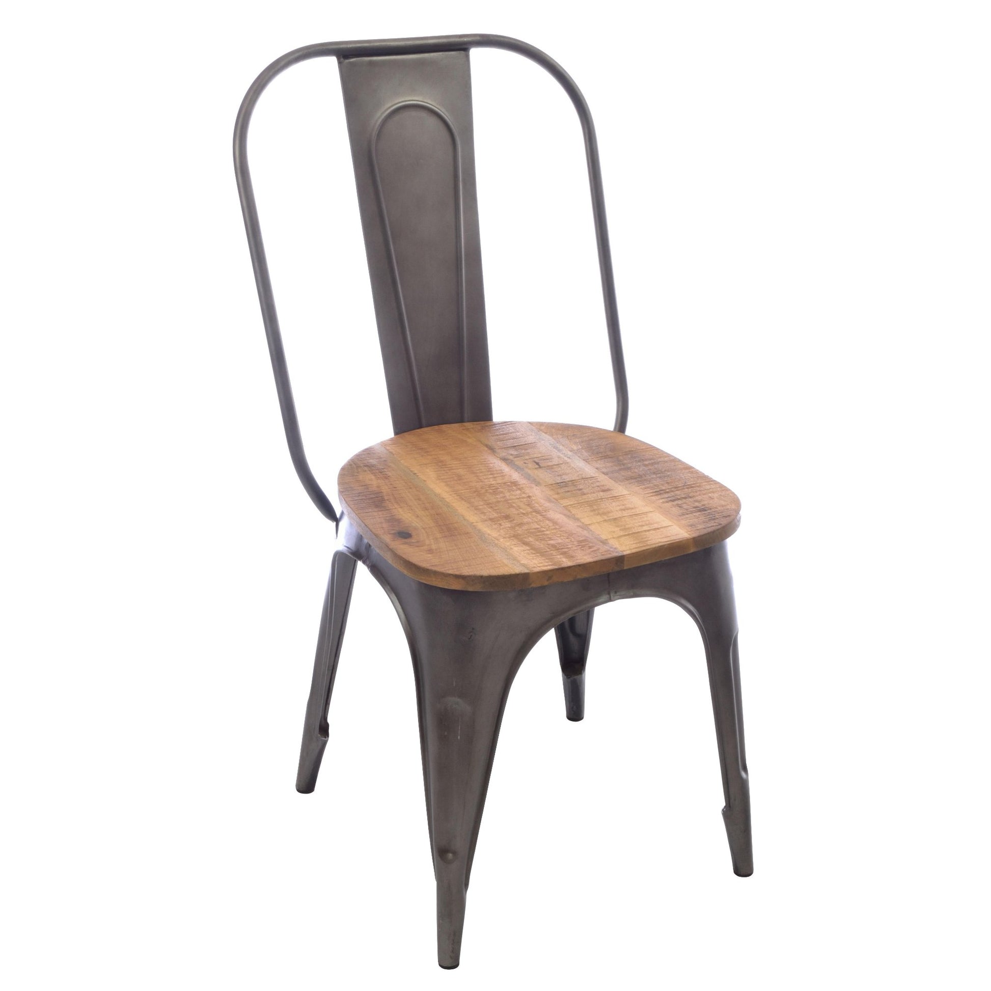 Forge Dining Chair Mango Wood Steel early industrial look