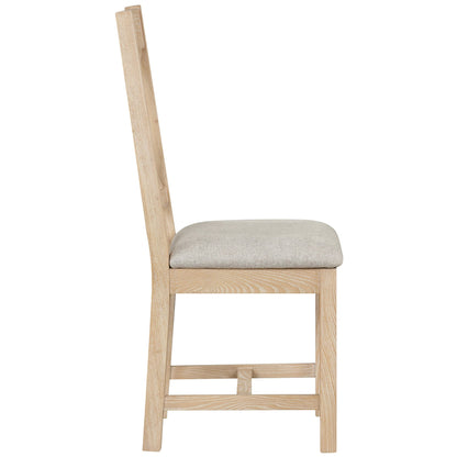 Killington Cross Back Dining Chair Oak side