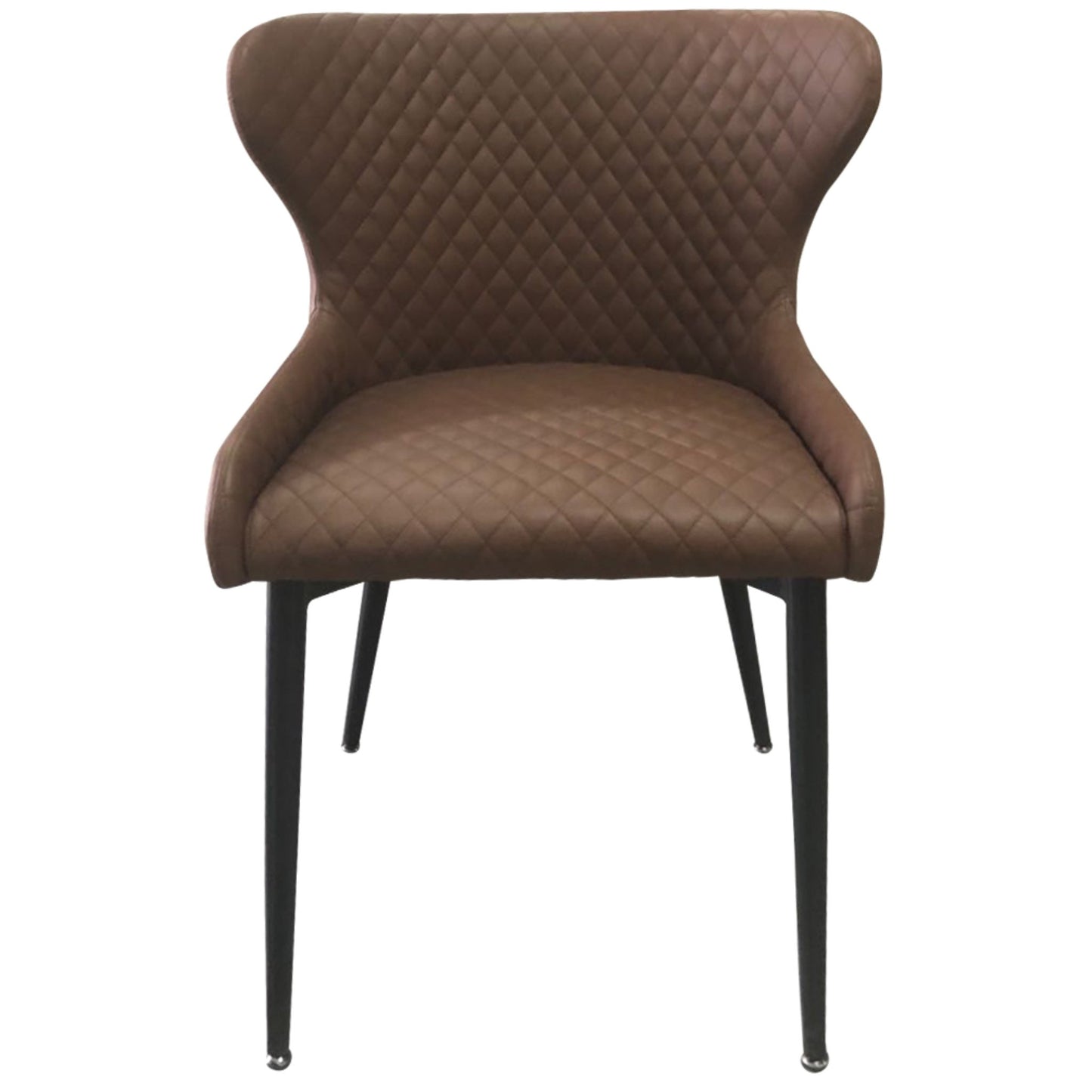 Parkmore Dining Chair Dark Brown PU Leather front