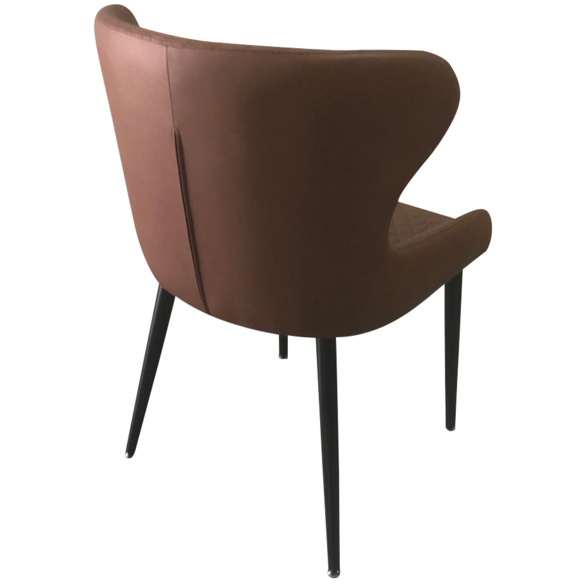 Parkmore Dining Chair Dark Brown PU Leather back