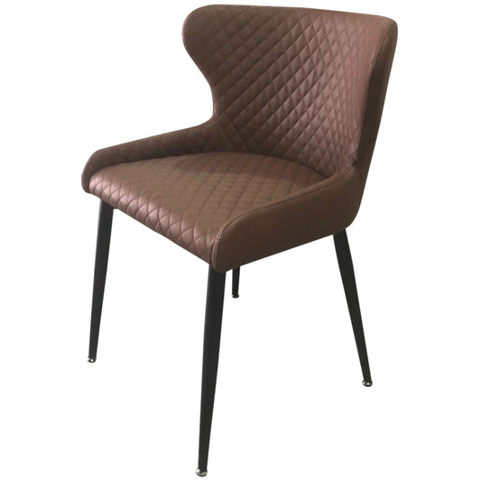 Parkmore Dining Chair Dark Brown PU Leather