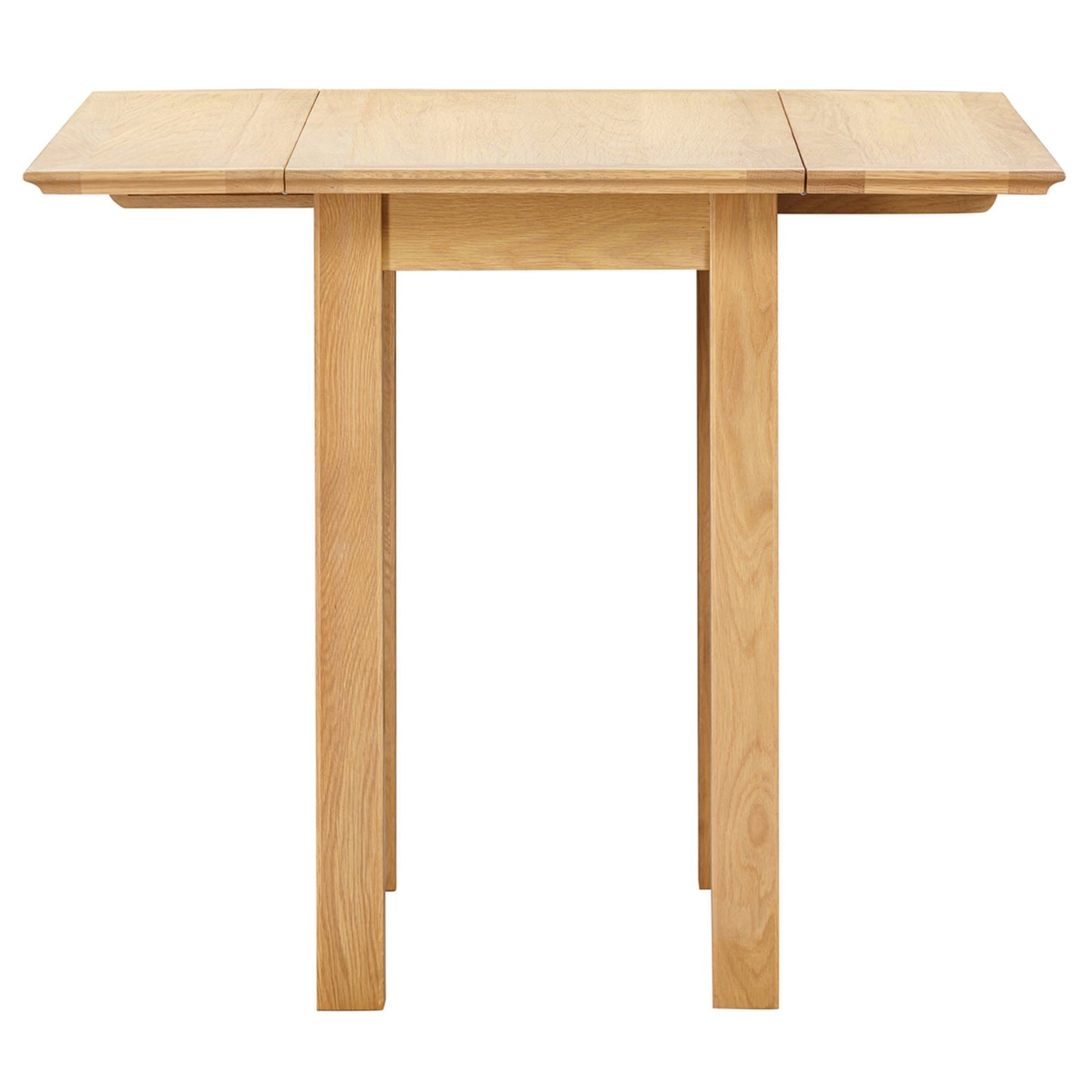 Stowe 4 Seater Square Drop Leaf Dining Table Oak up side view