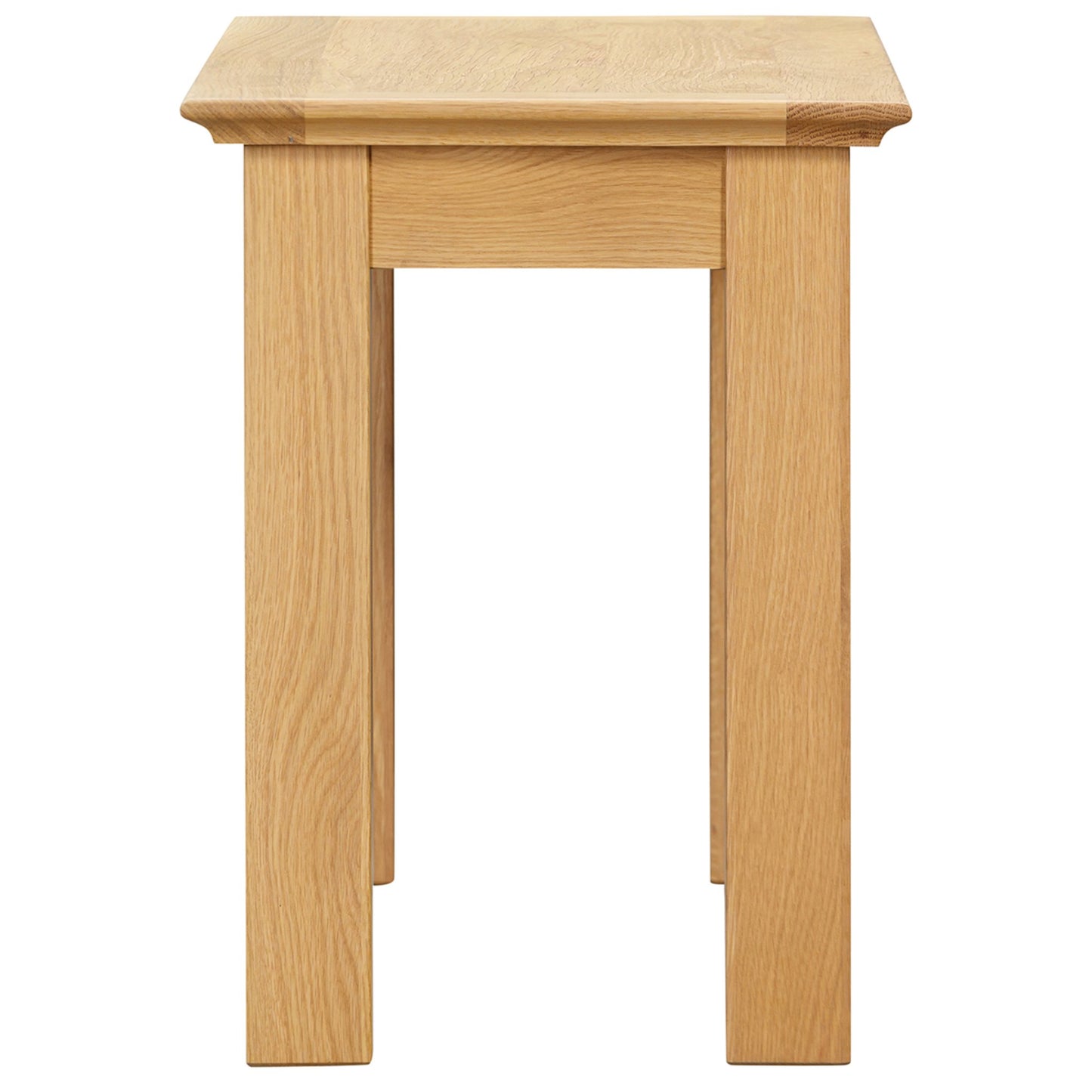 Stowe 90cm Small Dining Bench Oak end view