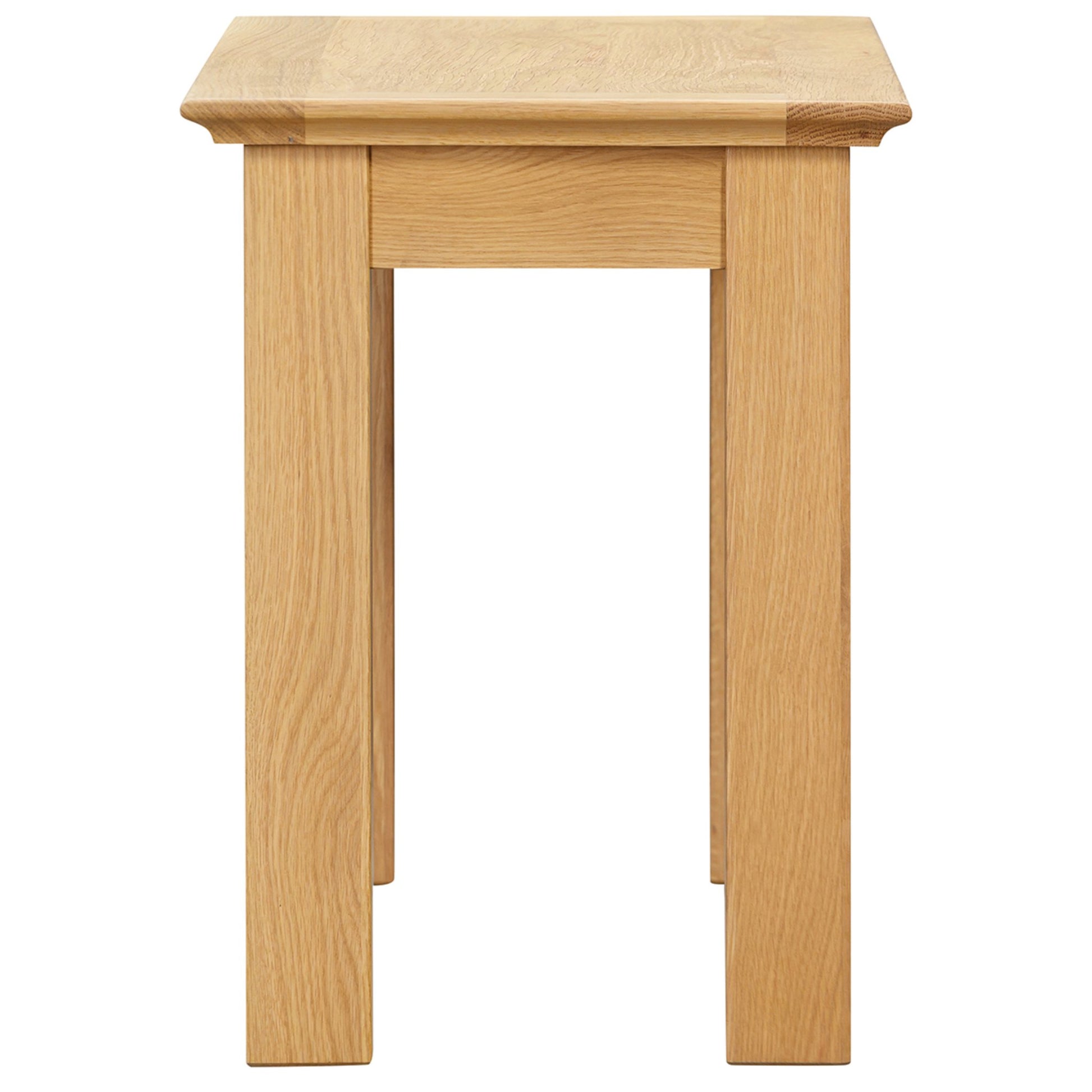 Stowe 90cm Small Dining Bench Oak end view