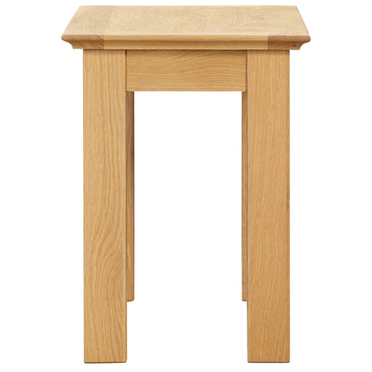 Stowe 90cm Small Dining Bench Oak end view